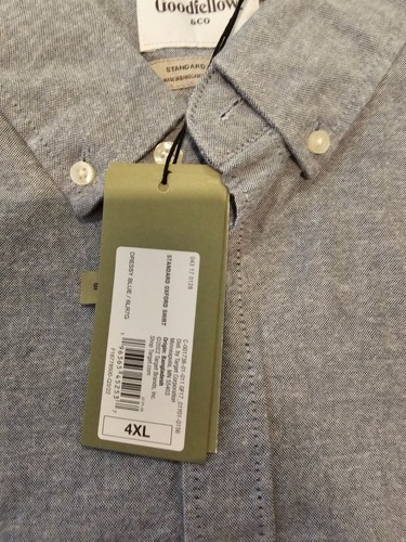 Goodfellow & Co. Men’s 4XL Cotton Long Sleeve Button Shirt - Picture 2 of 5