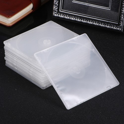 25 Pcs Ultrathin DVD Case Transparent CD Package Boîte de rangement portable CD - Photo 4/12