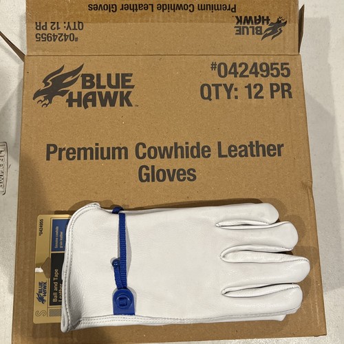 Blue Hawk Ball and Tape Leather Small Outdoor Work  Gloves “””BOX OF 12 PIECES “ - Picture 2 of 6