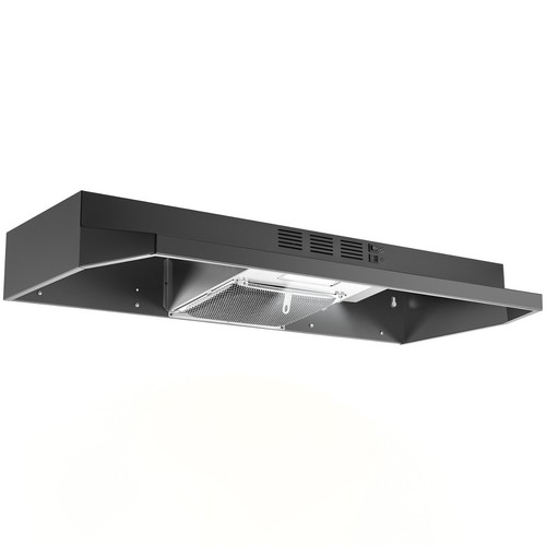 36 inch Kitchen Under Cabinet Range Hood 2 Speed 280CFM Vent w/LED Black - Picture 2 of 9