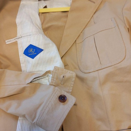 Ring jacket Tailored Jacket size 50 (XL) wool beige JAPAN - Picture 6 of 7