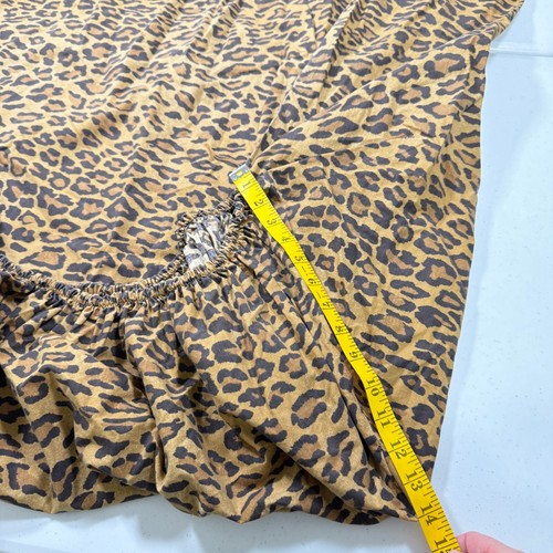 vintage ralph lauren fitted sheet twin aragon leopard brown 100% cotton - Picture 2 of 9