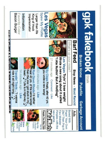 2011 GARBAGE PAIL KIDS FLASHBACK SERIE 2 *VERDE* SCEGLI LA TUA CARTA 1-80 A/B - Foto 64 di 300