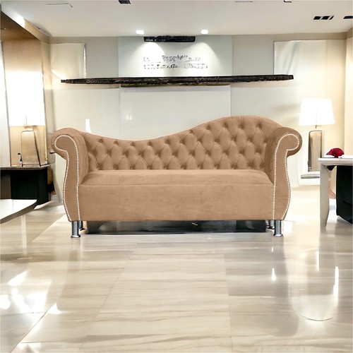 2 seater Chesterfield Artois Double Arm Chaise Lounge Sofa Vintage Soft Velvet - Picture 21 of 30