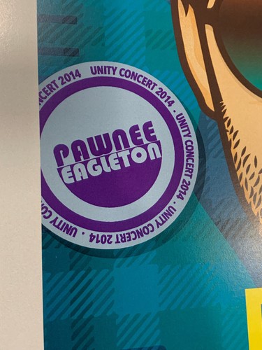 11x17 Parks and Recreation Pawnee Eagleton Unity Concert Burt Macklin Poster - Picture 2 of 3