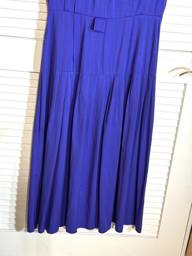 Perceptions by Gary Goben Purple Dress Size 10 Vtg NO Belt Brass Buttons Women - Picture 8 of 16