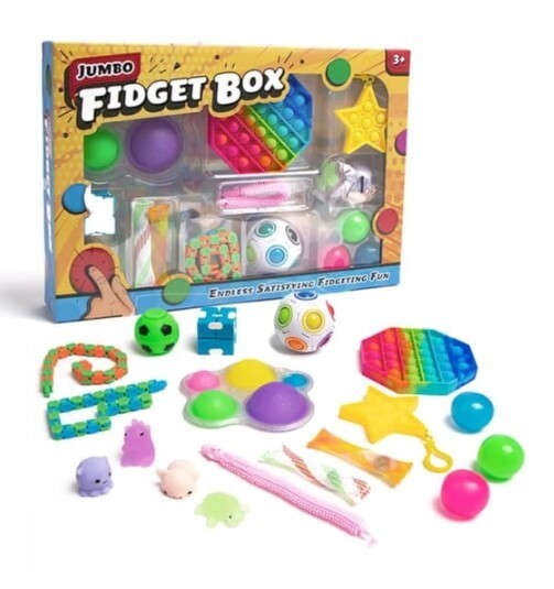 Jumbo Fidget Toys Box Push Pop Sensory Autism Toy Stress Relief