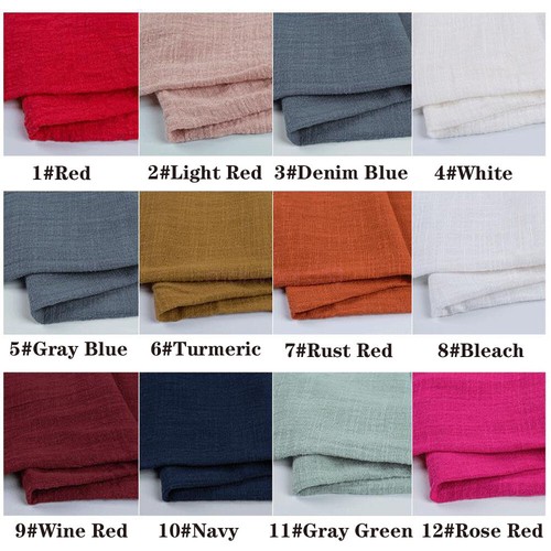 Pure Cotton Clothes Natural Organic Linen Fabric Flax DIY Material - Multicolor - Picture 19 of 42