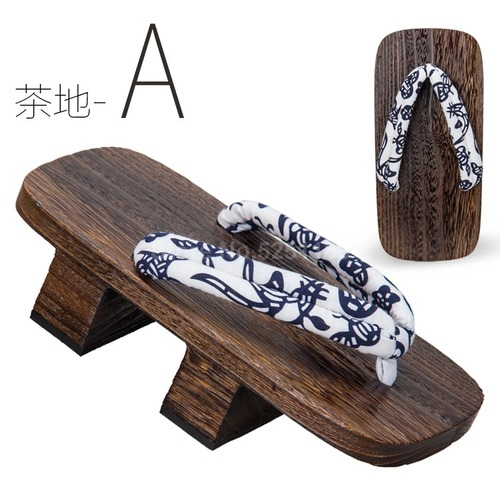 Geta Clogs Herren japanischer Stil Kimono Zehenschuhe Anime traditionelle Holz FlipFlops - Bild 9 von 22