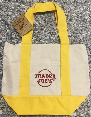Trader Joes Mini Canvas Tote Bag🔥New With Tags🔥Choose the color!🔥 - Picture 7 of 9