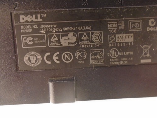 Dell 20" Black Monitor 2005FPW - Picture 4 of 4