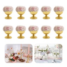 3.7IN-10PCS Gold Flower Arrangement Pots for Centerpiece Table Decorations
