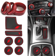 Auovo for Dodge Charger Accessories 2015-2023 Anti Dust Mats Decor Trim 2 in 1