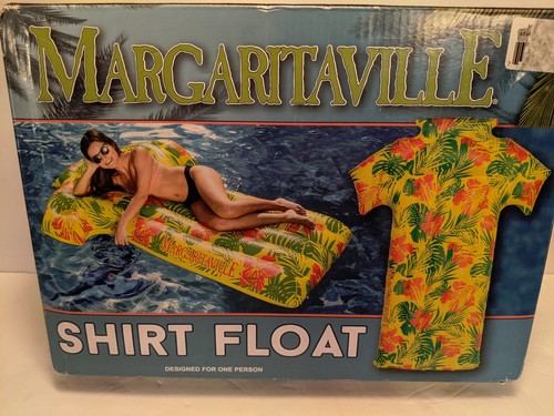 Jimmy Buffett Margaritaville Shirt Inflatable Pool Float Raft 74 x 29 NIB Parrot