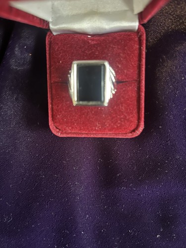 Herrenring schwarzer Onyx Größe 9 - Bild 5 von 5