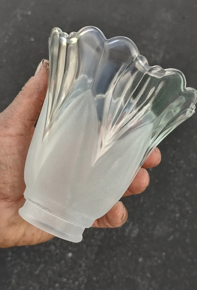 Emerson G17 Ceiling Fan Light Globes/Shades Frosted Wave Glass Quantity Four NEW - Image 3 of 4