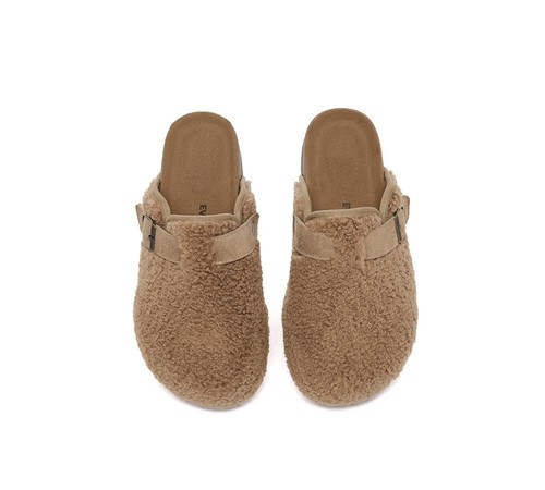 EVERAU® UGG Women Shearling Buckle Sandal Slides Flat Nonslip Sandals Greta - Picture 8 of 16
