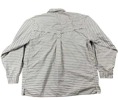 EXOFFICIO Shirt Men XL Performance Brown Plaid Button Up Roll Tab Fishing Vented - Picture 3 of 6