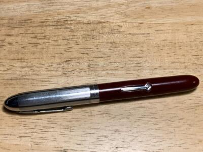 #ad Vintage Morrison Chromium Cap Burgandy Fountain Pen 5quot; $49.98