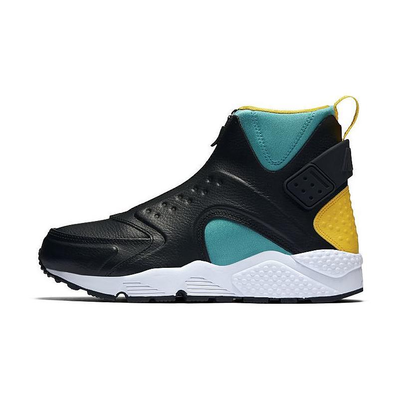 Size 9 Nike Women Air Huarache Run Mid Shoes 807313 301 Black White Yellow Size 9 Nike Women Air Huarache Run Mid Shoes 807313 301 Black White Yellow