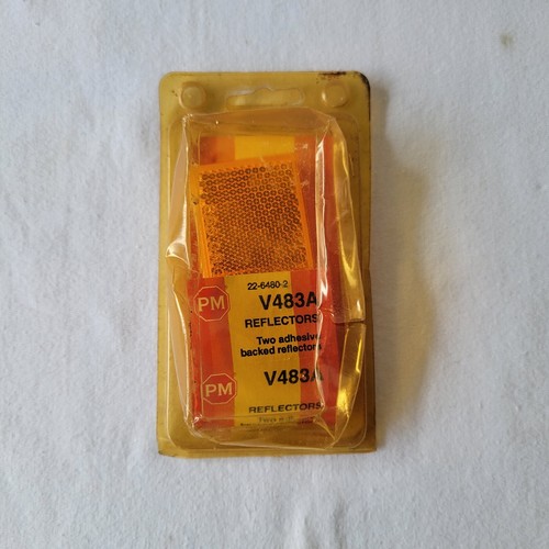 PETERSON MFG V483A Rectangular Reflector Amber Adhesive Backed PM - Picture 5 of 6
