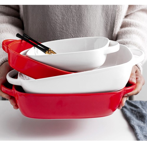 Rectangular Ceramic Baker Baking Pan Casserole tendance Dish Oven Roasting Plate