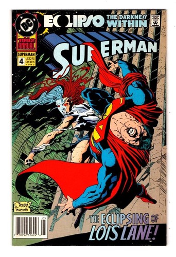 SUPERMAN ANNUAL 4 (VF+ 8.5) vs ECLIPSO / NEWSSTAND VARIANT / QUESADA COVER * - Picture 1 of 2