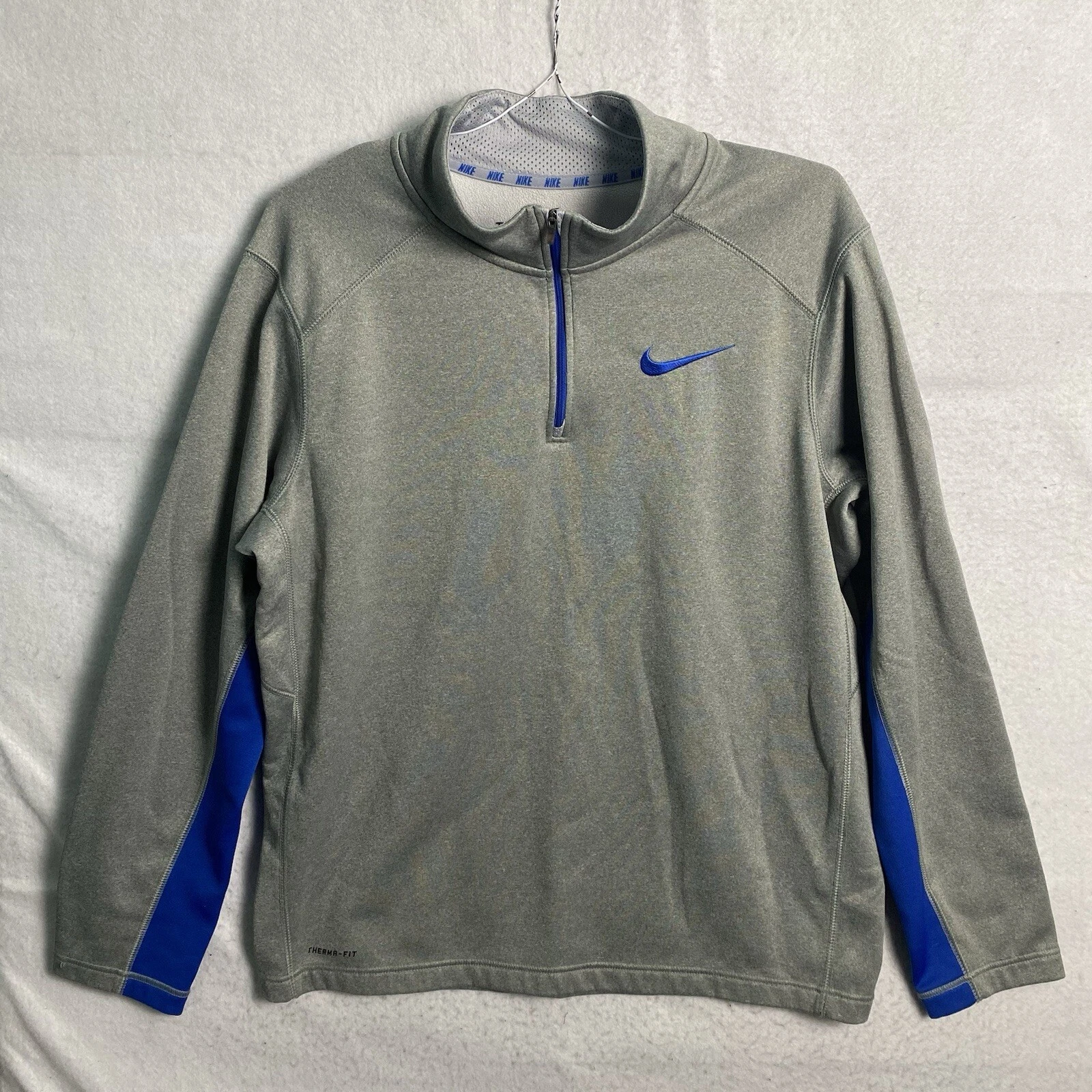 Nike Men's Gray 1/4 Zip Pullover Top Sweatshirt Therma-Fit Athletic Size Large
Opens in a new window