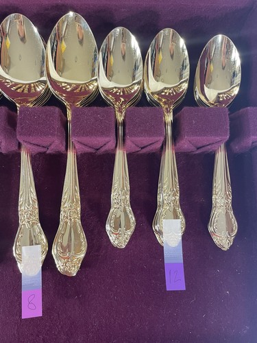 52 Teile "Antoinette" Edelstahl Geschenk Japan Besteck Naken Box Gold NEUWERTIG Selten - Bild 5 von 10