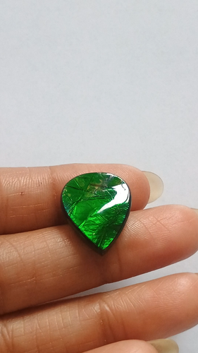 10.20 Ct Natural Canadian Ammolite Cabochon Loose Gemstone 18.3X14.3X4.5MM JC40 - Video 1 of 1