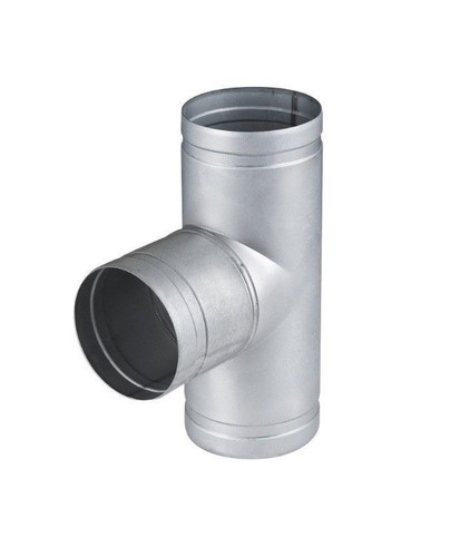 Pieza en T de metal - Conector de tubo de conducto / manguera - Adaptador de conducto de 3 vías - Imagen 1 de 5