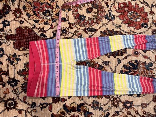 Little Girl Crewcuts Colorful Stripe Pull On Legging Pant Size 10 - Picture 2 of 7