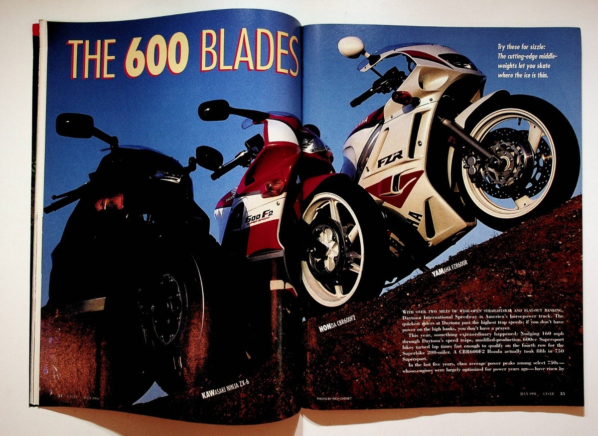 1991 July Cycle Motorcycle Magazine Suzuki GSX600F Katana 1991 July Cycle Motorcycle Magazine Suzuki GSX600F Katana