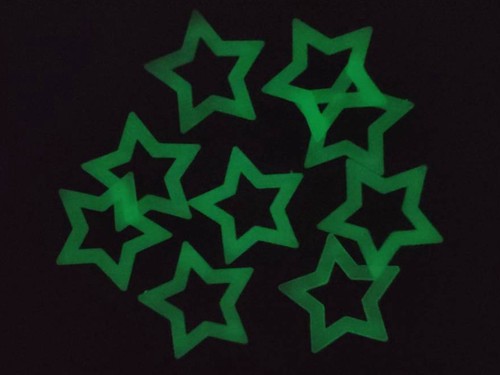 40 Plastic 3D Hollow Stars Adhesive Wall Sticker Glow In The Dark Luminous 45mm - Picture 16 of 19
