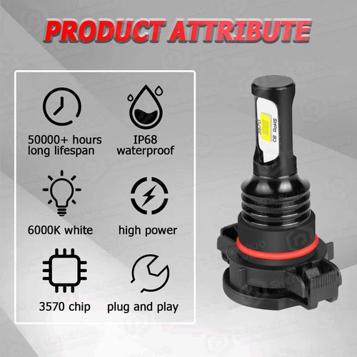 For Chrysler Town & Country 2010-2016 LED Headlight kit Bulbs High Low Fog 6X - Picture 14 of 16