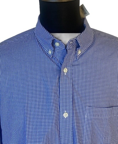 Banana Republic Dress Shirt Men's XL 17-17.5 Blue Gingham Classic Fit NEW - Picture 7 of 12