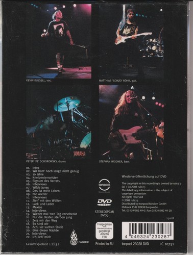 Böhse Onkelz - Live in Vienna Digi 1991 - DVD NEU/OVP - Bild 2 von 2