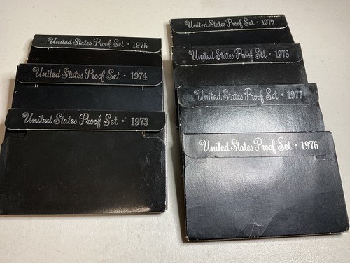 US MINT Proof Sets, OGP Lot of 7, 1973 thru 1979…all proof sets in this lot.. - Picture 1 of 3