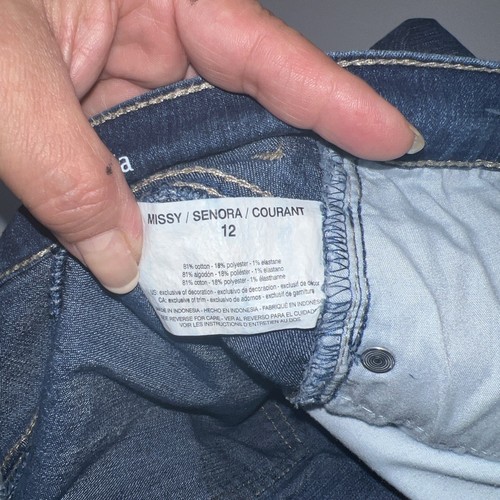 Womens 12 Short Gloria Vanderbilt Distressed Denim Blue Jean Shorts - Bild 13 von 15