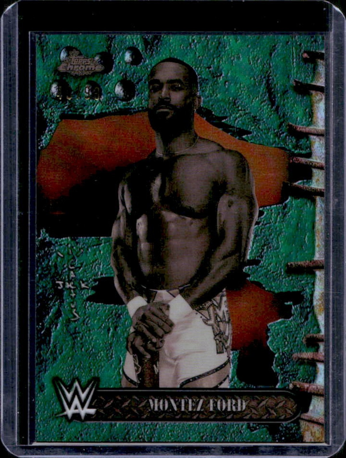 2025 Topps Chrome WWE Cactus Jack Montez Ford Green Refractor #/99