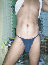 Bikini Brief Men's Underwear Slip Scrunch-Butt Pouch Open Sides Sunbathing Soft