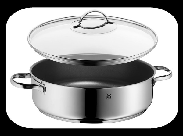WMF Schmorpfanne 28Cm Mit Deckel 5L Antihaftbeschichtung Aus Cromargan Edelstahl-image