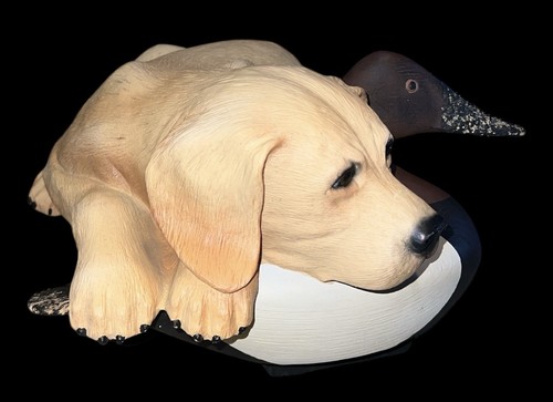 Ducks Unlimited Limited Edition Bradford Williams Yellow Lab With Duck Decoy - Picture 6 of 8
