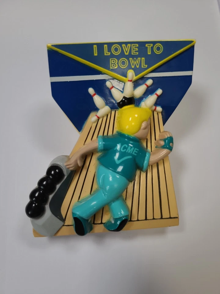 Clip magnético de sonido para refrigerador Acme "I LOVE TO BOWL" funciona Foto 3 de 4