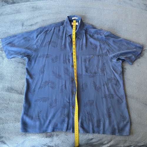 Natural Issue Mens Short Sleeve Button Up Blue Hawaiian Collar Shirt Medium - Bild 7 von 12