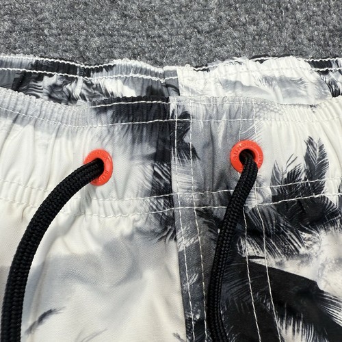 Sundek Swim Trunks Mens XL White Floral Palms Hawaiian Drawstring - Picture 4 of 12