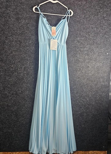 VTG NWT Dance Allure Light Blue Union Made Party Gown Prom Dress Size 8 - Picture 1 of 12