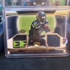 2013 Topps Prime Dual Relics Gold /75 Christine Michael #DR-CM Rookie RC