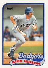 Kirk Gibson 1989 Topps 340  Los Angeles Dodgers  Baseball Card