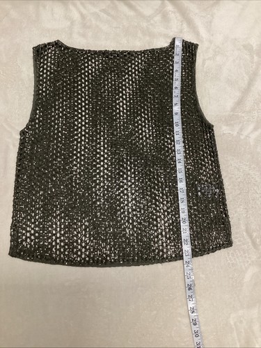 Top AllSaints Calytrix Sparkle en verde oliva - Imagen 6 de 8